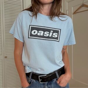 Vtg Light Blue Oasis Tee